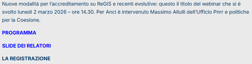 Abilitazione ReGiS 2026